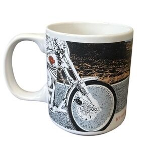 VTG 90s Harley Davidson Official Logo Mug - "it's not the road you take…" (1990)